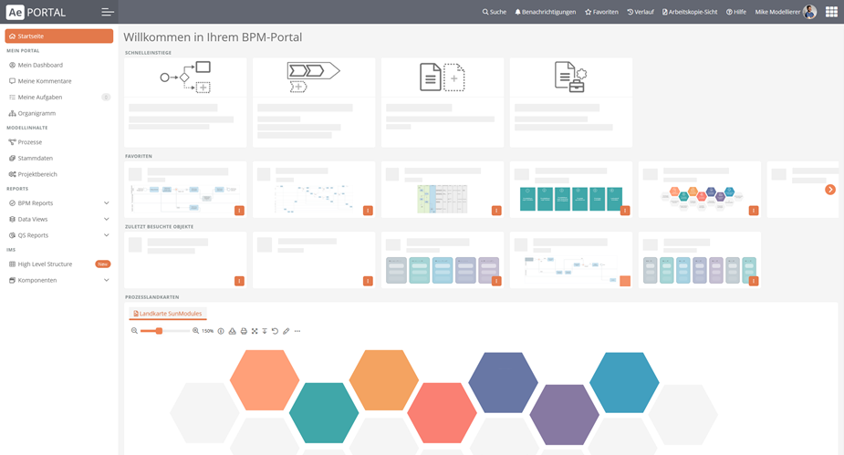 Startseite des Portals